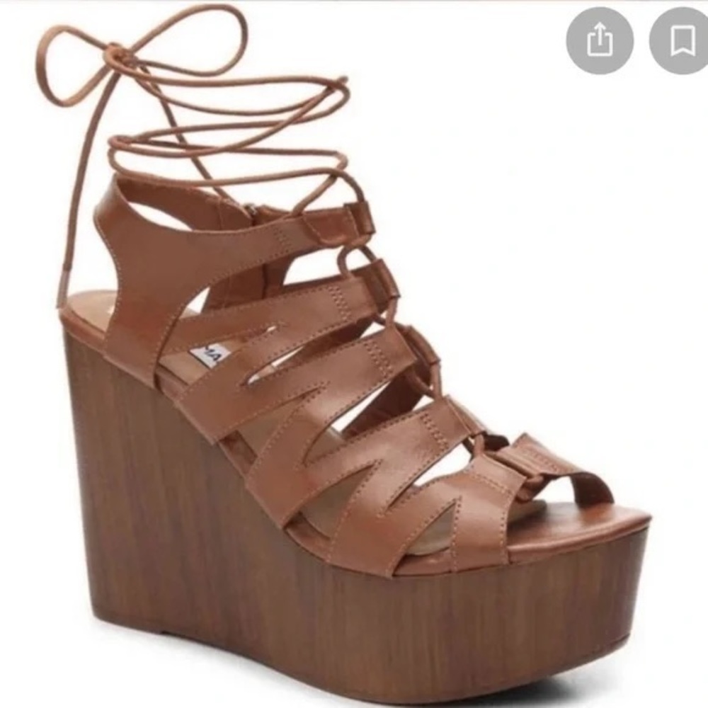Steve Madden Kenway Lace Up Wedge (W8)